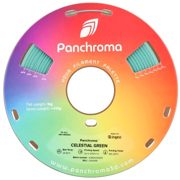Vedere frontala filament Polymaker Panchroma Celestial Green 1kg - Filamente3D.ro