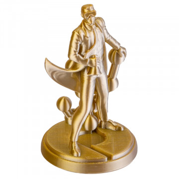 Statueta Polyman printata din filament Polymaker Panchroma PLA Dual Silk Crown Gold-Silver - Filamente3D.ro