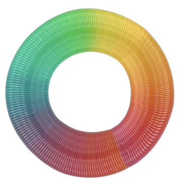 Degradeu din  filament Polymaker Panchroma PLA Gradient Translucent Rainbow 1kg - Filamente3D.ro