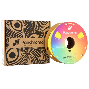 Rola si ambalaj filament Polymaker Panchroma PLA Neon Yellow 1kg - Filamente3D.ro