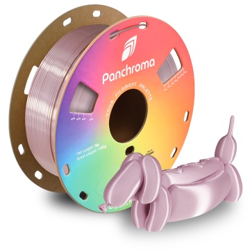 Rola si catel printat din filament Polymaker Panchroma PLA Silk Rose Gold - Filamente3D.ro
