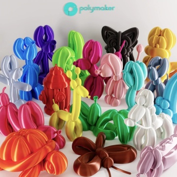 Jucarii printate din filament 1.75 mm Polymaker PolyLite PLA Silk Rose Gold 1kg si din alte culori - Filamente3D.ro