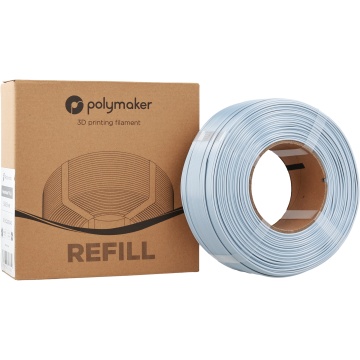 Filament 1.75 mm Polymaker Refill Panchroma PLA Silk Silver (argintiu) 1kg - ambalaj si rola - Filamente3D.ro