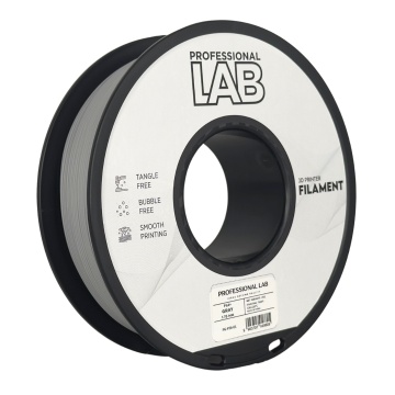 Rola de filament 1.75 mm Professional Lab PLA Plus Gri 1kg - cu logo