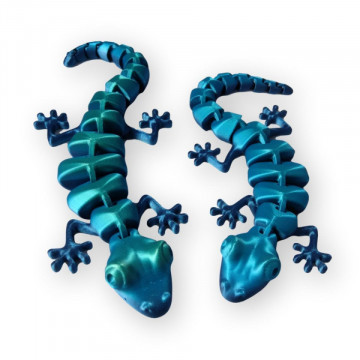 Crocodili flexibili printati din filament Rosa3D Refill PLA Rainbow Silk Ocean 1kg - Filamente3D.ro