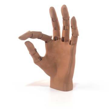 Mana printata din filament 1.75 mm SmartFil PLA Tan Skin (maro inchis) - 1kg - Filamente3D.ro