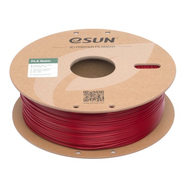 Vedere de sus rola de filament eSUN PLA Basic Fire Engine Red 1kg - Filamente3D.ro