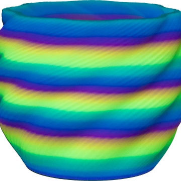 Vaza printata din filament Panchroma Gradient Luminous Rainbow - intuneric – un curcubeu fosforescent, straluceste in intuneric - ideal pentru imprimare precisa - 1kg - Filamente3D.ro