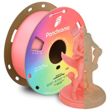 Rola filament 3D Panchroma Luminous Pink – roz fosforescent, straluceste in intuneric, ideal pentru imprimare precisa - Filamente3D.ro