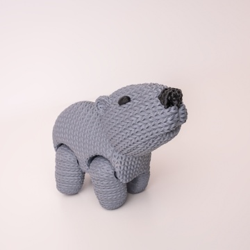 Statueta capibara printata 3D din filament Polymaker Panchroma Satin Grey 1kg - Filamente3D.ro