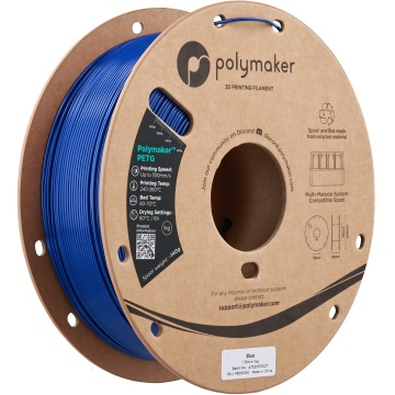 Vedere rola de filament 1.75 mm Polymaker PETG Blue 1kg - Filamente3D.ro