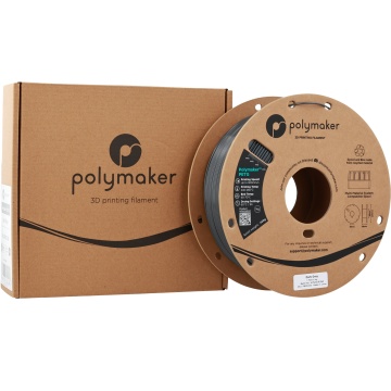 Ambalaj cutie si rola de filament 1.75 mm Polymaker PETG Dark Grey 1kg - Filamente3D.ro
