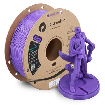 Rola si statueta Polyman printata din filament 1.75 mm Polymaker PETG Purple 1kg - Filamente3D.ro