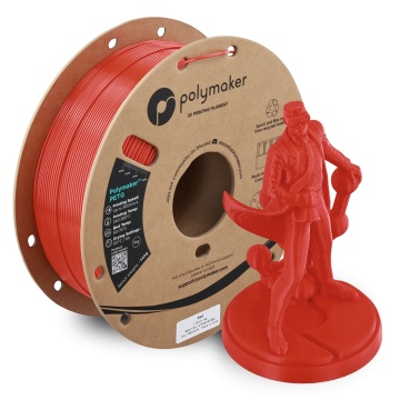 Rola si statueta Polyman printata din filament 1.75 mm Polymaker PETG Red 1kg - Filamente3D.ro