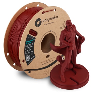 Rola si statueta printata din filament 1.75mm Polymaker PLA Pro - High Speed Tough PLA Metallic Dark Red (rosu) 1kg