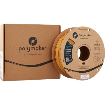 Cutie si rola de filament 1.75mm Polymaker PLA Pro - High Speed Tough PLA Metallic Gold (auriu) 1kg