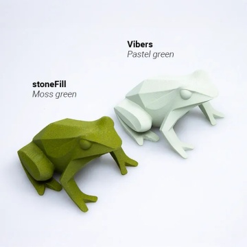 Comparatie StoneFill Moss Green cu Vibers Pastel Green - Filamente3D.ro