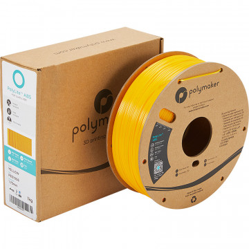 Cutie si rola filament Polymaker PolyLite ABS Yellow (galben)1kg - Filamente3D.ro
