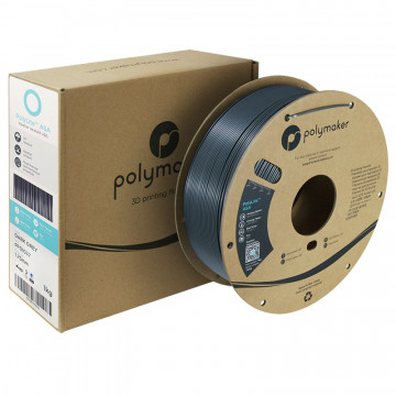 Rola si ambalaj filament Polymaker PolyLite ASA Dark Gray 1kg - Filamente3D.ro