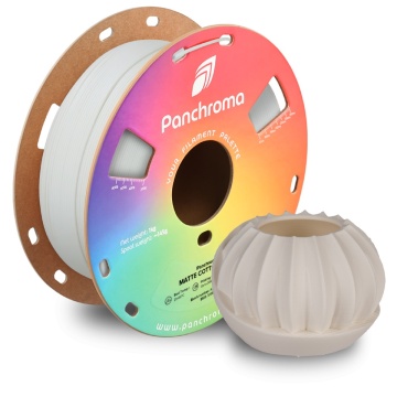 Bol printat din filamentul Panchroma Matte PLA Cotton White 1kg si rola de filament - Filamente3D.ro