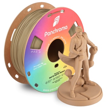 Statueta Polyman printata din filament Polymaker Panchroma PLA Matte Pastel Peanut (maro)1kg si rola de filament - Filamente3D.ro