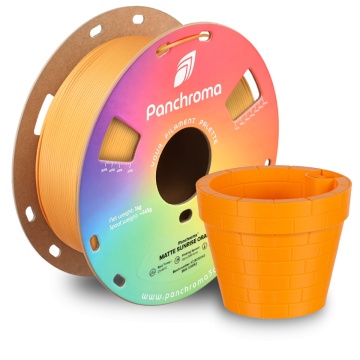 Ghiveci printat 3D din filament Polymaker Panchroma PLA Matte Sunrise Orange (portocaliu)1kg si rola - Filamente3D.ro