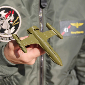 Avion de lupta printat 3D din filament Polymaker PolyLite PLA PRO Army Green (verde)1kg - Filamente3D.ro
