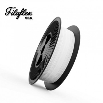 Filament Recreus FilaFlex Medium 95A White (alb) 3kg si text - Filamente3D.ro