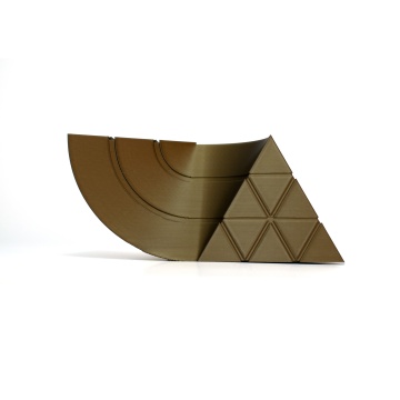 Mostra printata 3D din filament Smart Materials 3D SmartFil PLA Gold (auriu) - RAL 1056 - 1kg - Filamente3D.ro