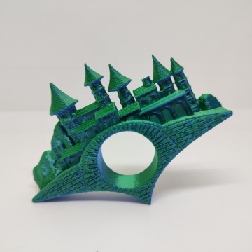 Imagine semn de carte printat din filament 1.75 mm FormFutura High Gloss PLA - ColorMorph Blue&Green (albastru si verde) 750g - Filamente3D.ro