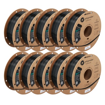 10 x Filament 1.75mm Polymaker PETG Black 1kg