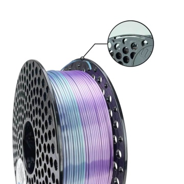 Detaliu rola filament AzureFilm PLA Silk Rainbow Aurora 1kg - Filamente3D.ro