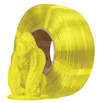Filament 1.75 mm AzureFilm ReFill PETG Hyper Speed Transparent Yellow (galben) 1kg