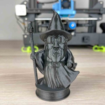 Detaliu jucarie minion printata din filament 1.75 mm AzureFilm ReFill PLA Galaxy Black (negru) 1kg - Filamente3D.ro