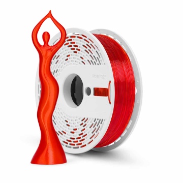 Rola si statueta printata din filament 1.75 mm Fiberlogy HS PLA CLEAR Orange (portocaliu transparent) 850g - Filamente3D.ro