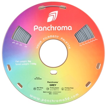 Vedere frontala rola de filament 1.75 mm Polymaker Panchroma CoPE Grey 1kg - Filamente3D.ro