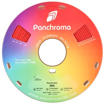 Vedere frontala rola de filament 1.75 mm Polymaker Panchroma CoPE Red 1kg - Filamente3D.ro