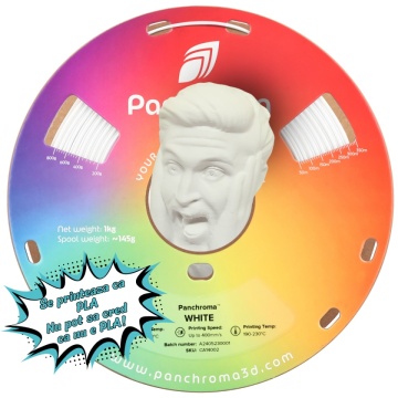 Rola si cap statueta om printata din filament 1.75 mm Polymaker Panchroma CoPE White 1kg - Wow! Nu pot sa cred ca nu e PLA - Filamente3D.ro