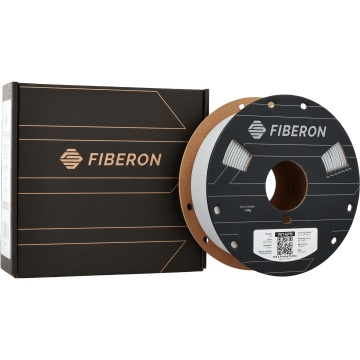 Cutie si rola de filament Polymaker Fiberon PET-GF15 Light Grey 1kg - Filamente3D.ro