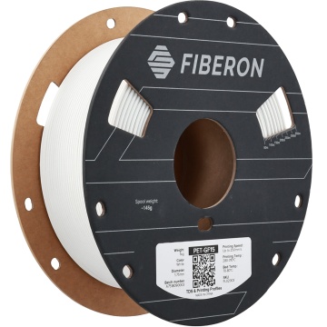 Vedere rola de filament Polymaker Fiberon PET-GF15 White 1kg - Filamente3D.ro