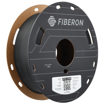 Vedere axonometrica rola de filament 1.75 mm Polymaker Fiberon PETG-rCF08 Black (negru) 500g - Filamente3D.ro
