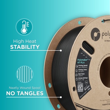Calitatile filamentului Polymaker HT-PLA Black - Filamente3D.ro