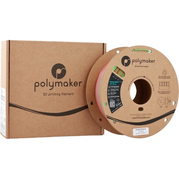 Rola si ambalaj filament Polymaker HT-PLA Gradient Rainbow 1kg - Filamente3D.ro
