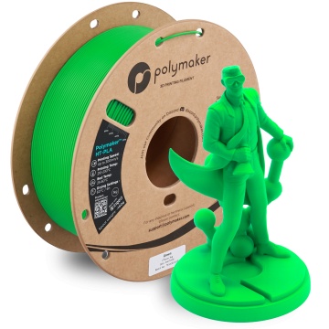 Rola si statueta Polyman printata din filament Polymaker HT-PLA Green 1kg - Filamente3D.ro