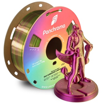 Rola si statueta Polyman printata din filament Polymaker Panchroma PLA Dual Silk Aubergine Lime-Magenta - Filamente3D.ro