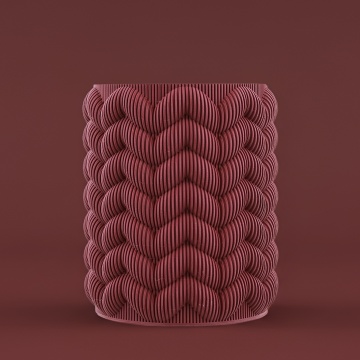 Vaza printata din filament 1.75 mm Polymaker Panchroma PLA Matte Wine Burgundy 1kg