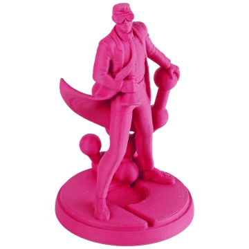 Statueta Polyman printata din filament Polymaker Panchroma PLA Neon Magenta - Filamente3D.ro