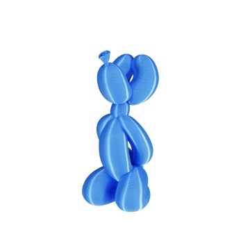 Animalut din baloane printat 3D din filament Polymaker Panchroma PLA Silk Blue - Filamente3D.ro