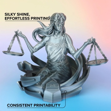 Statueta femeie cu talere printata din filament Polymaker Panchroma PLA Silk Gradient Air 1kg - Filamente3D.ro