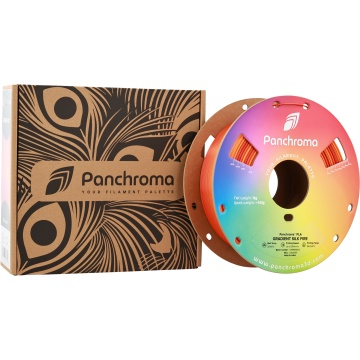 Ambalaj si rola de filament Polymaker Panchroma PLA Silk Gradient Fire 1kg - Filamente3D.ro